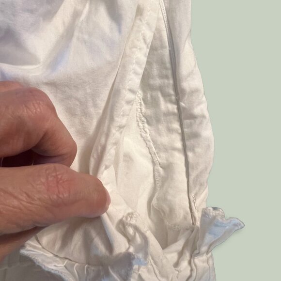 Love The Label | White Cotton Tiered Ruffle Mini Dress | L | Minor Flaws - Picture 10 of 15